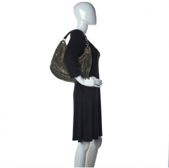 Jimmy Choo Handbags - Jimmy Choo Studded Sky Zodiac Hobo Bag Brown Vitello Leather W/Orig. COA #00KE4C